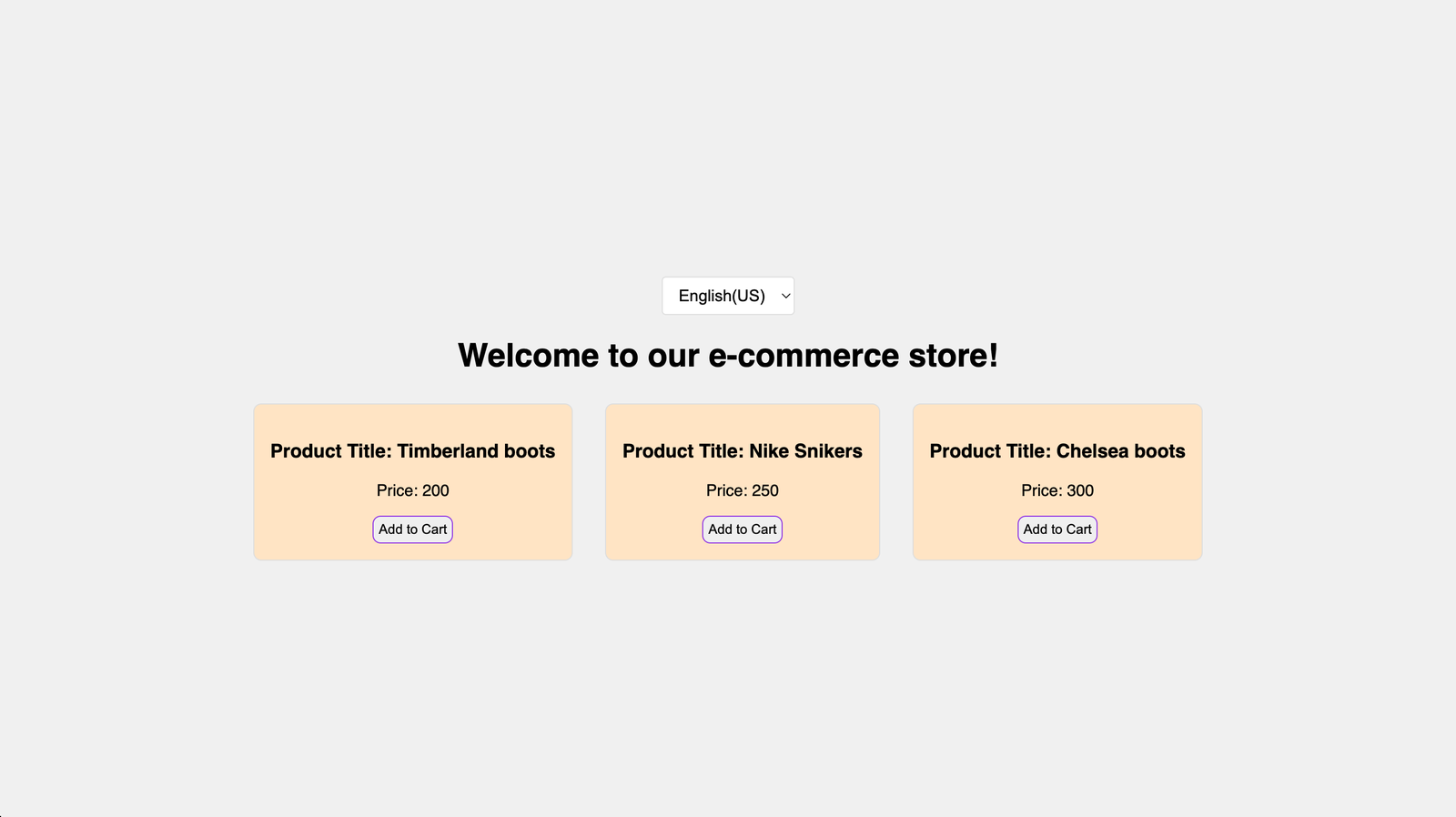 Ecommerce Store In English