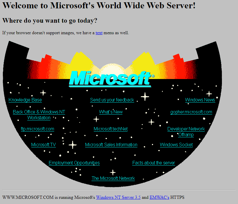 Microsoft 90s Website