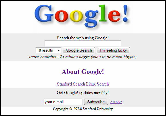 Ultra-Simple 90s Website Google