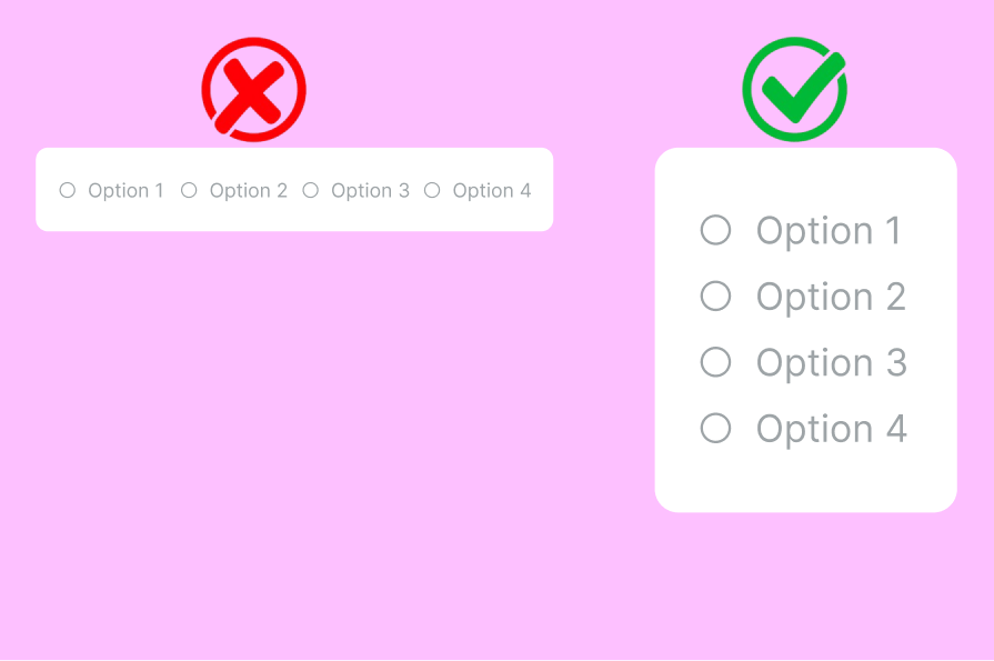 Vertical Layout For Options