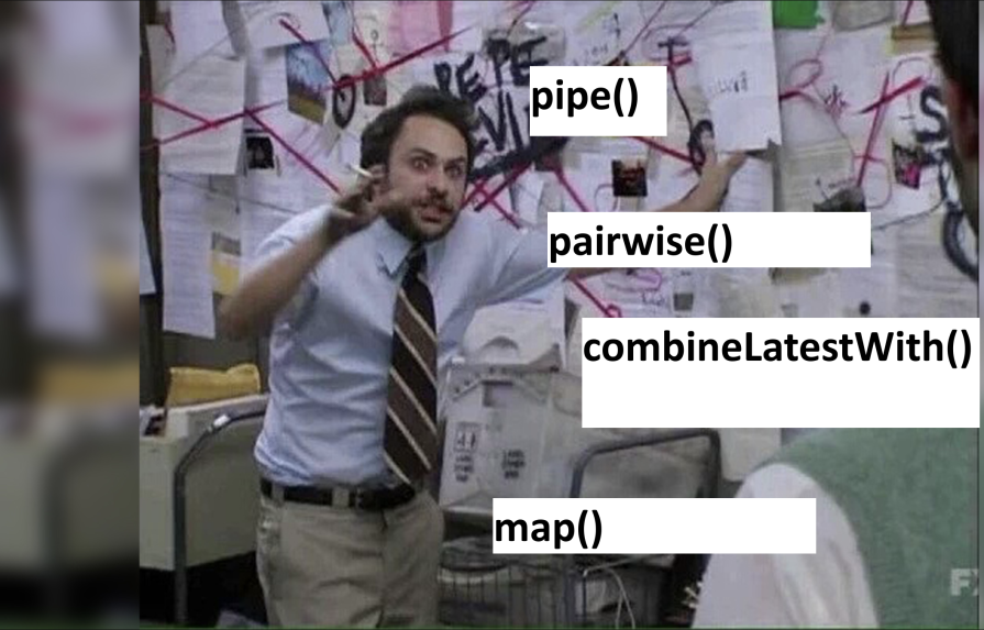 meme of assigning variables to pipe operator