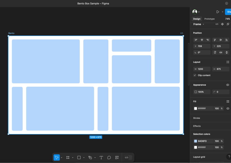 Bento Grid Frame Ready