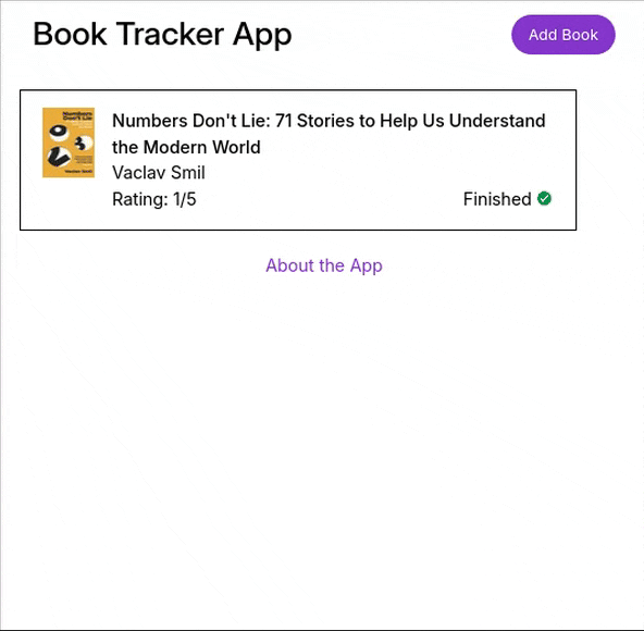 Book Tracking App With Basic Loaders Set