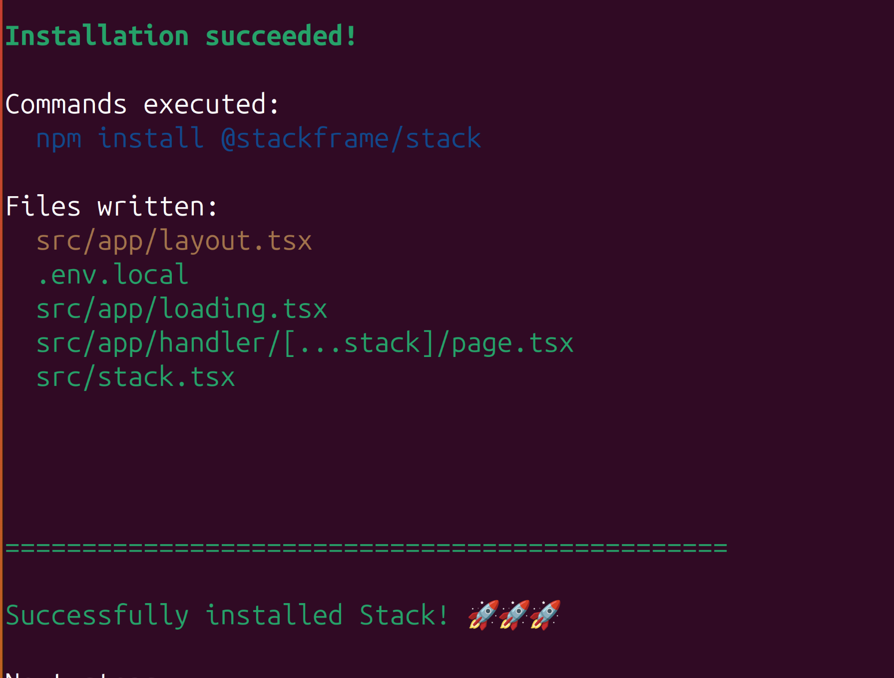 Configuring StackAuth Using The Setup Wizard