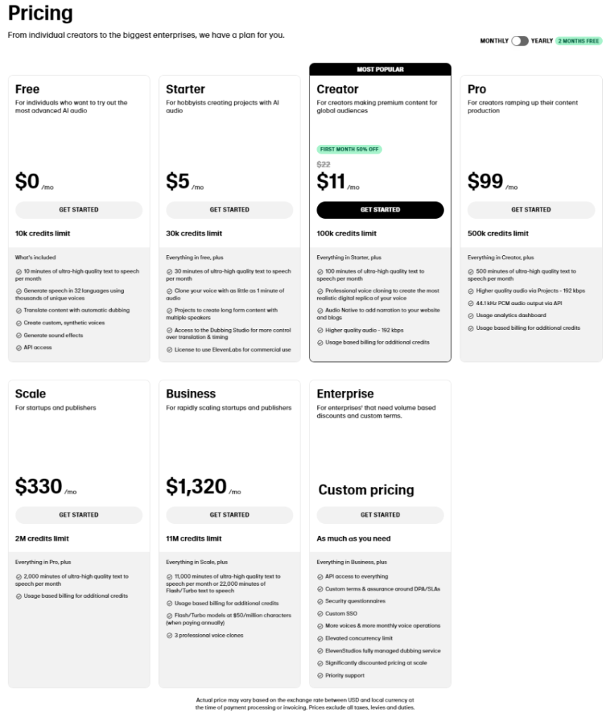 Elevenlab Checkout Page Example