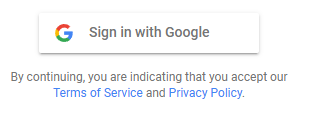 Google Signin Option