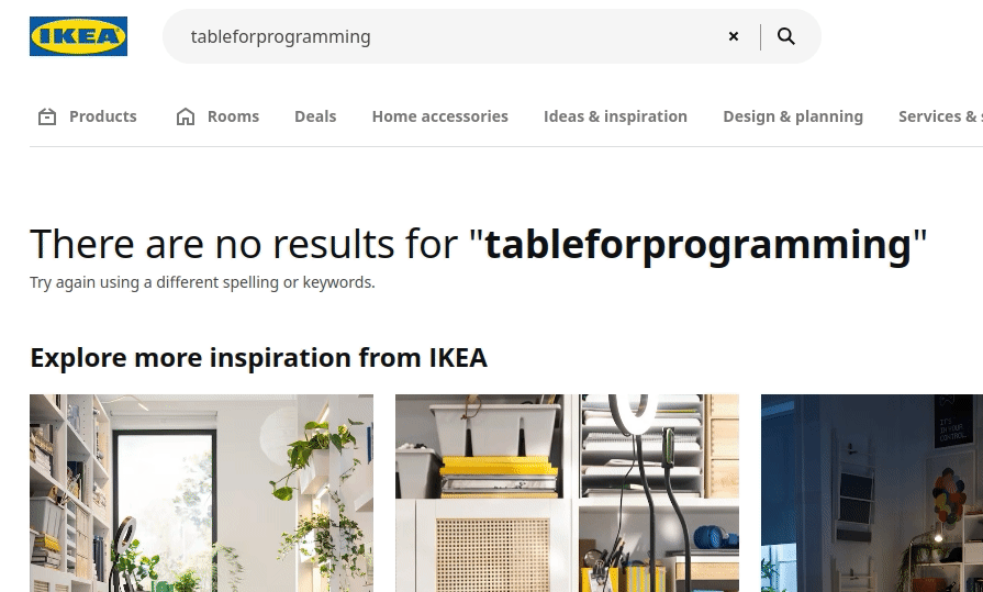 Ikea Suggestions On No Results Page