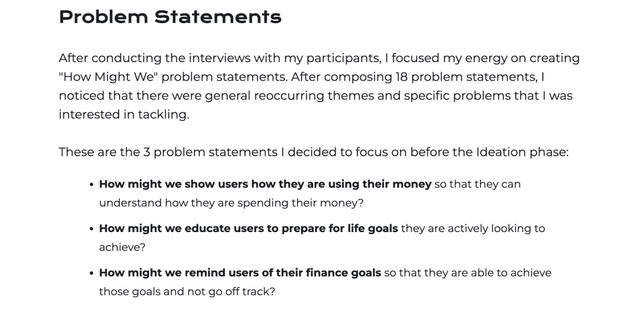 Problem Statements UX Case Study Example
