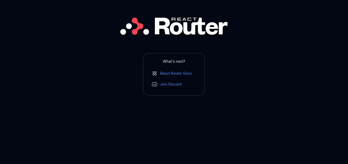 React Router Homepage