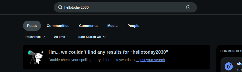 Snoo Reddit Mascot On No Results Found Page