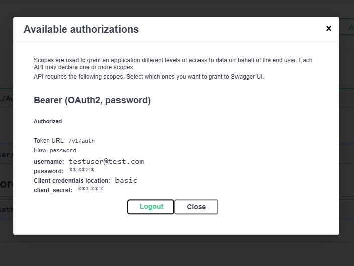 Successful Authorization With OAuth2