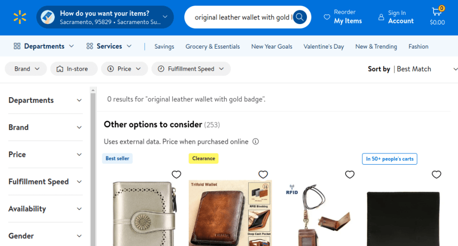 Walmart No Results Found With Related Products