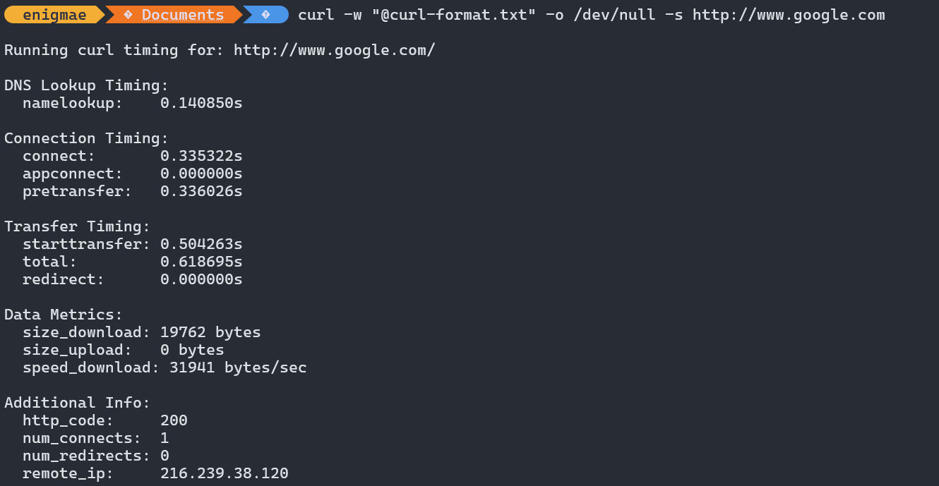 using curl outputs to calculate average response time