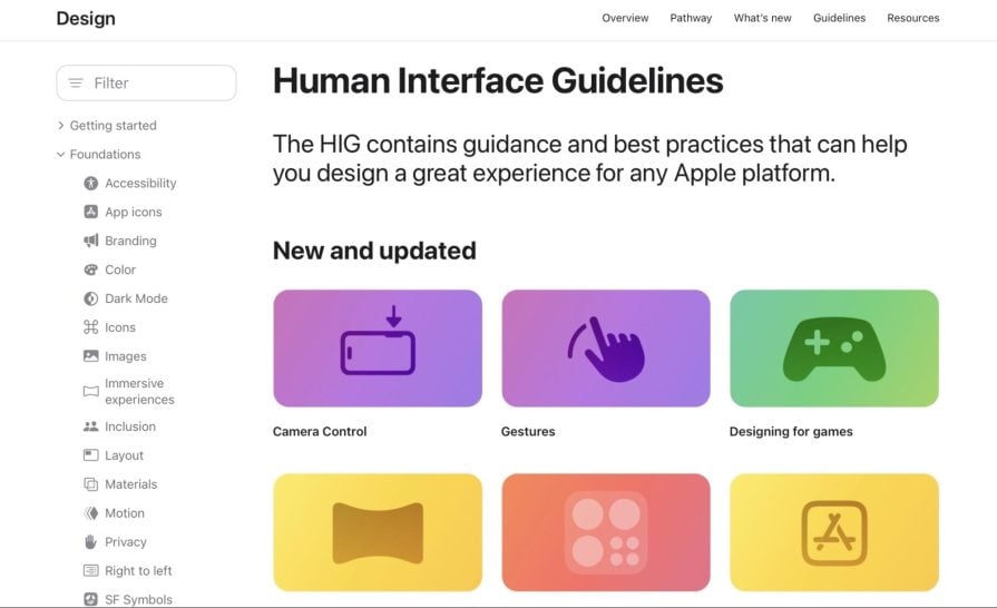 Apple Human Interface Guidelines