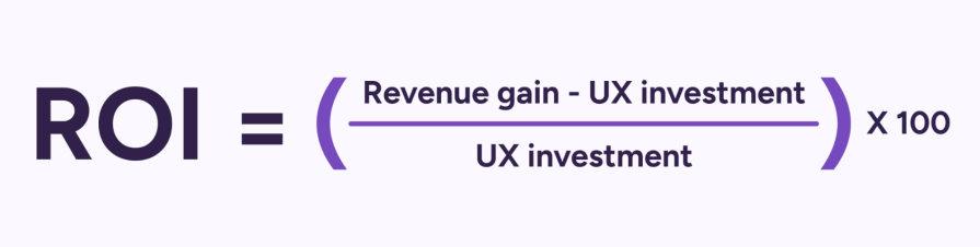 Formula To Calculate ROI Of UX