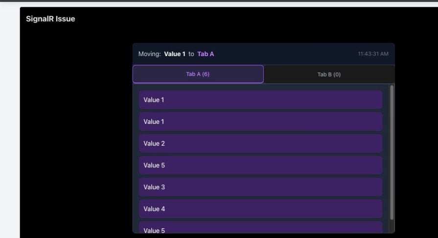 odd behavior from sample component