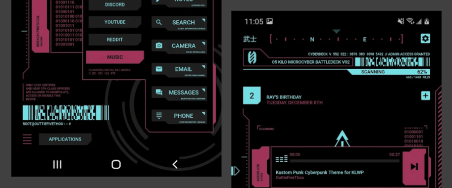 Cyberpunk Theme For KLWP Android