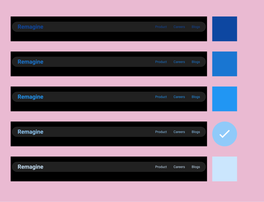 Desaturated Dark Mode UI Design Colors For Accessibility