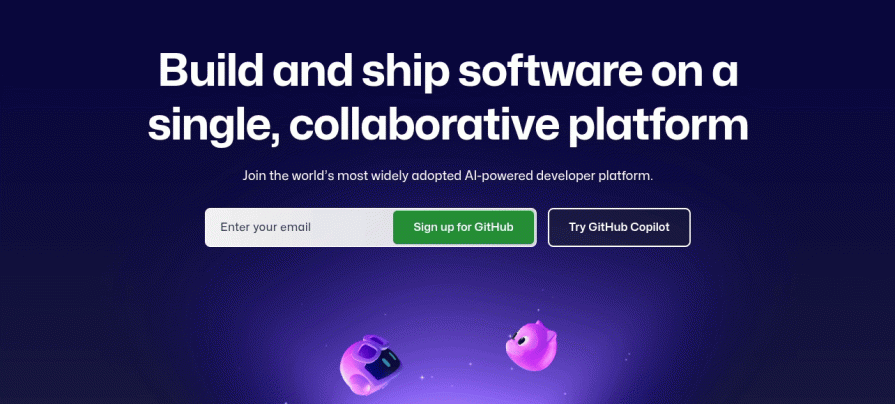 GitHub Hero Section