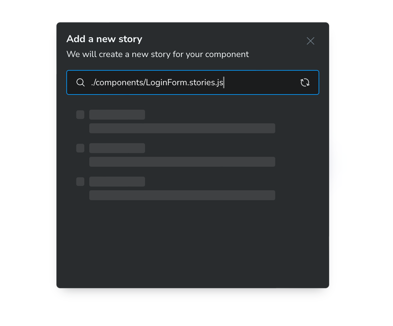 Adding A New Storybook Story