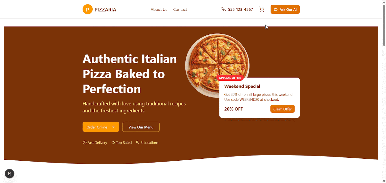 AI Pizza Assistant Hallucinating
