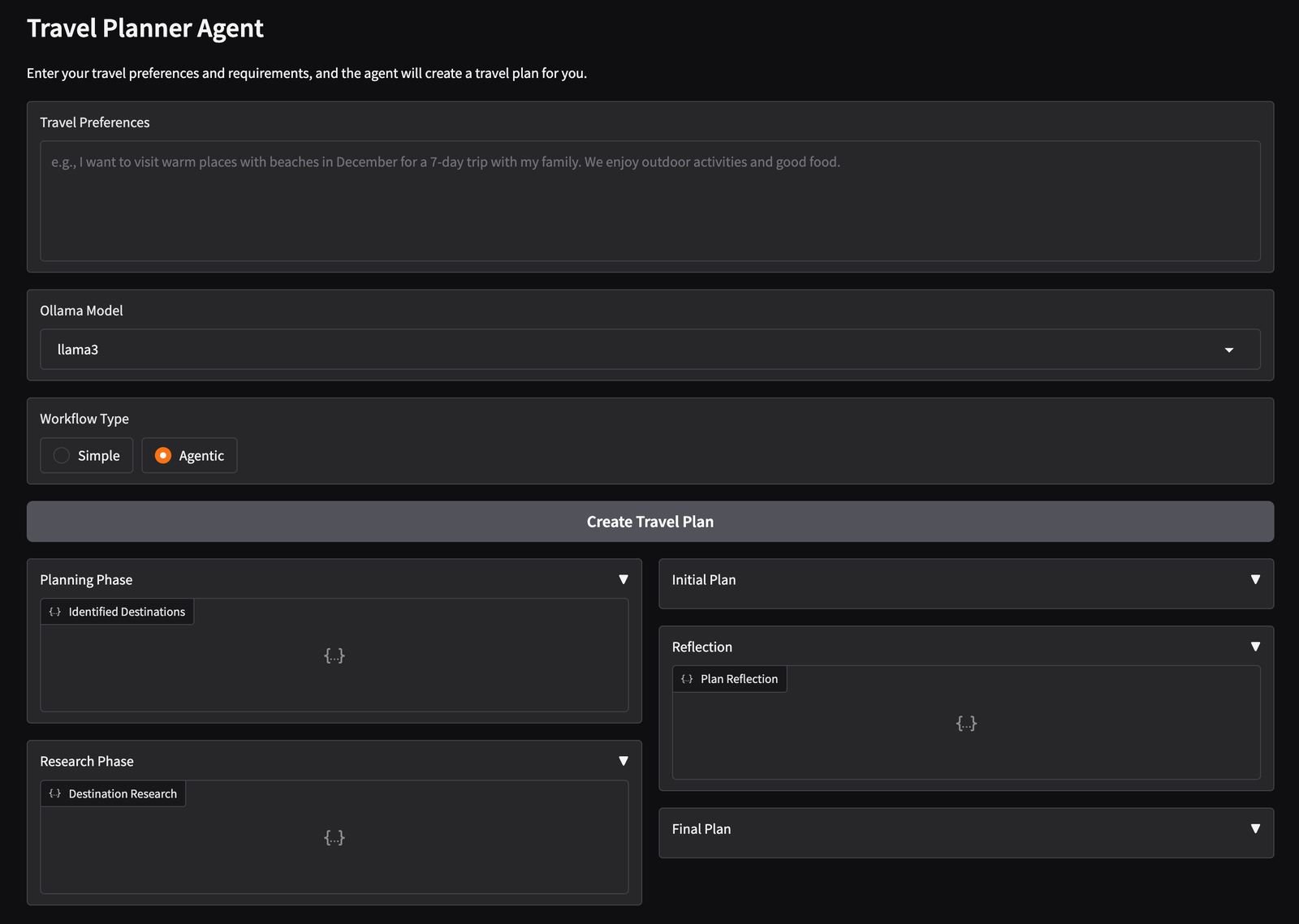 Gradio Interface Agentic Mode