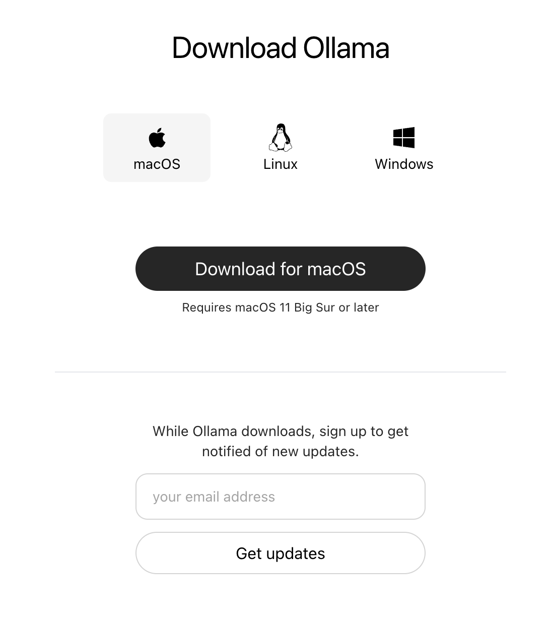 Choosing Your Operating System In Ollama
