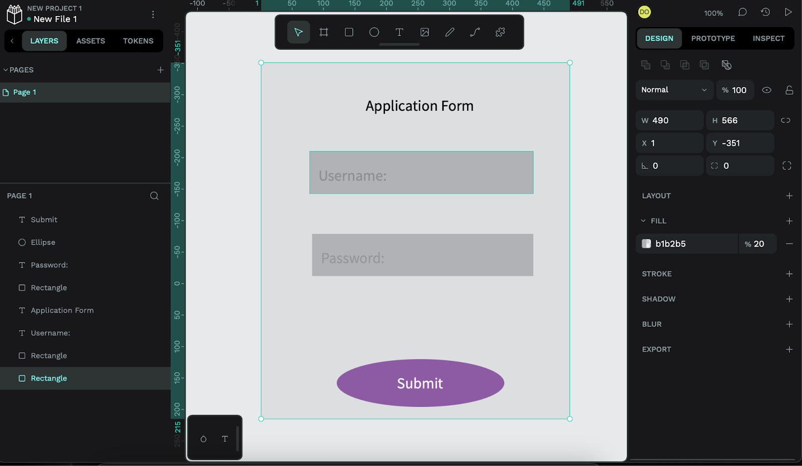 Penpot App Form Design