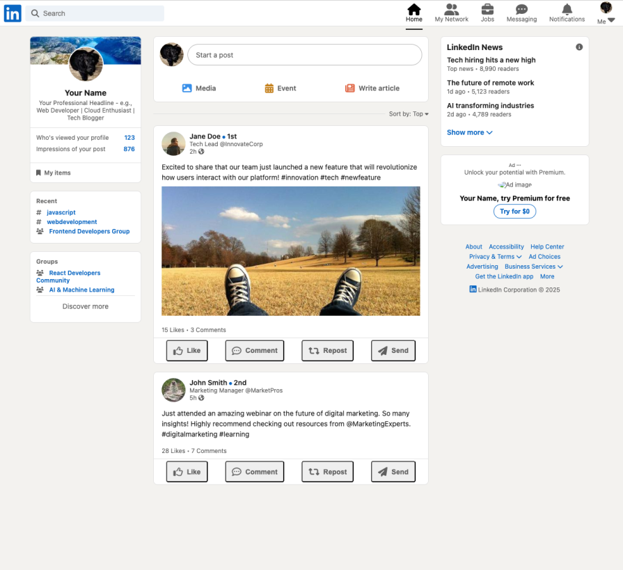 gemini 2.5 linkedin example
