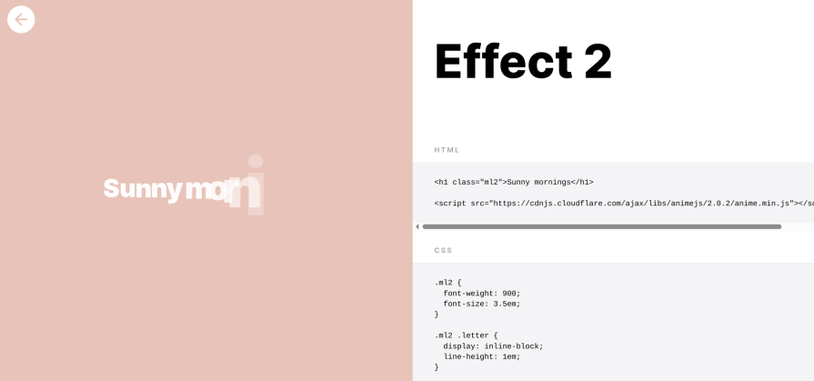 moving letters animation example