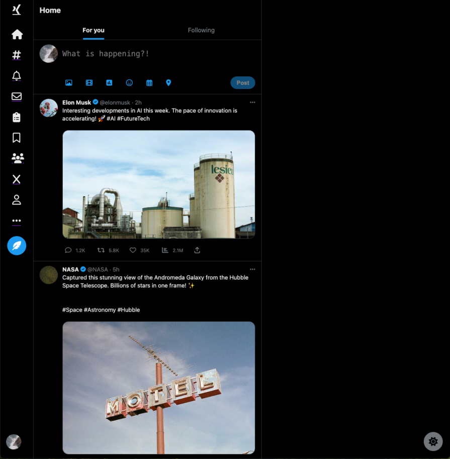 gemini 2.5 x example dark mode
