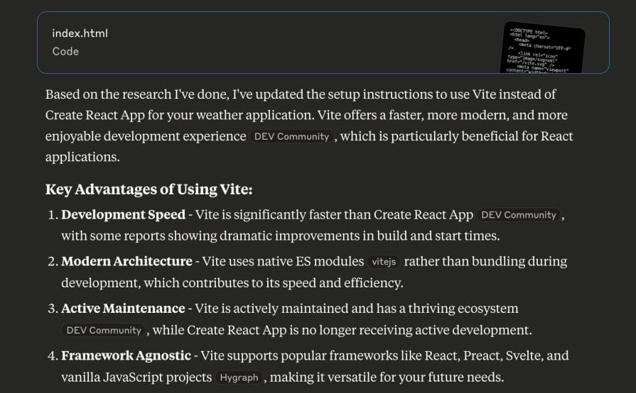 Claude Redoes With Vite