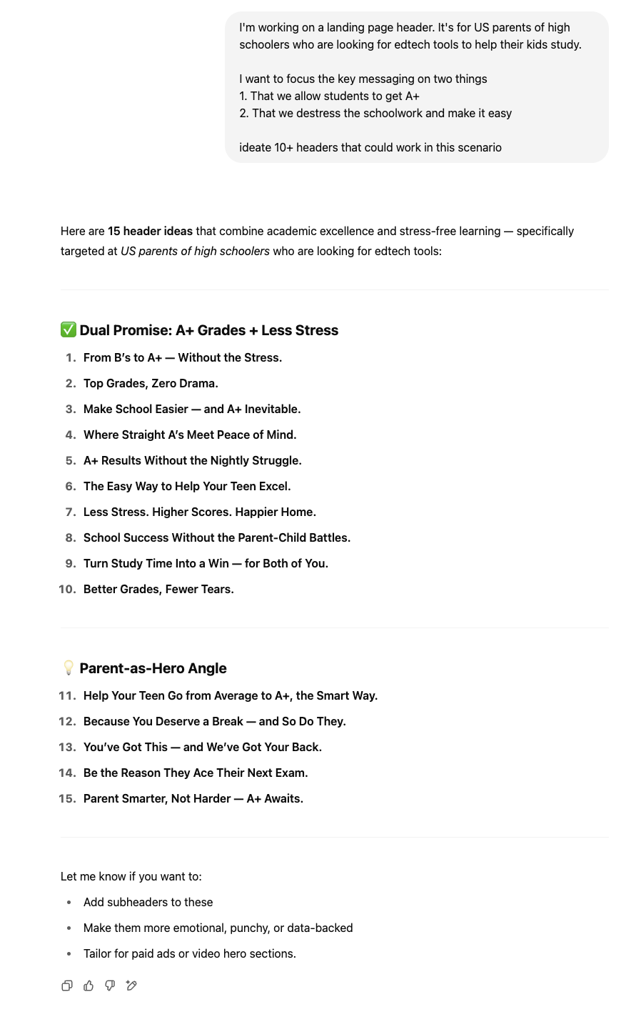 Copy Ideating And Testing