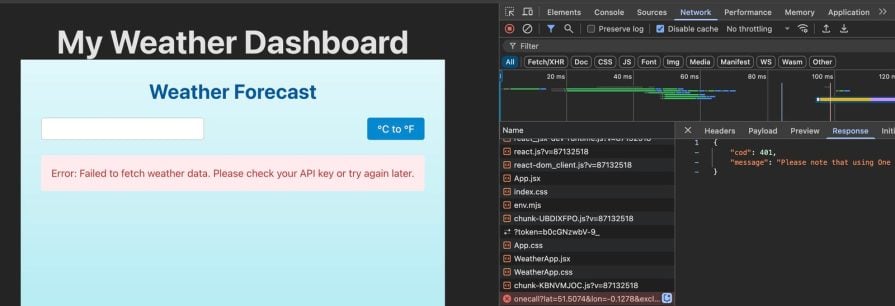 Run Application With OpenWeather API