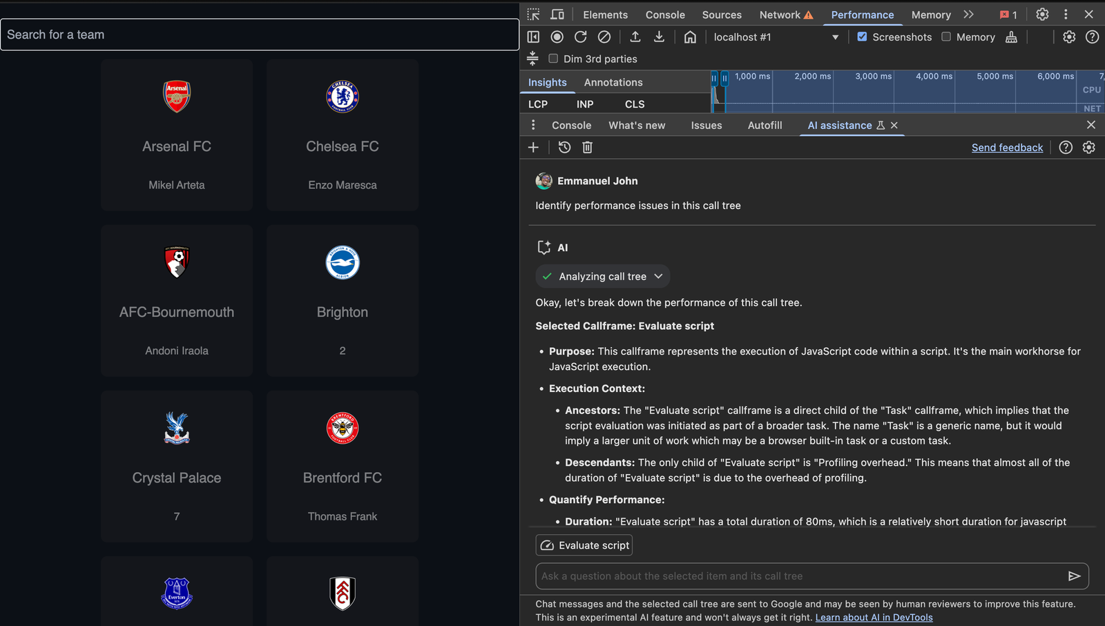 AI Assistant Flagging Performance Issues
