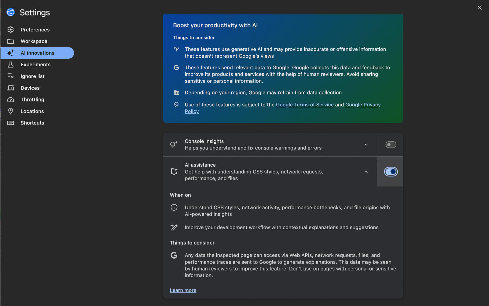 AI Assistant Panel In Gemini AI