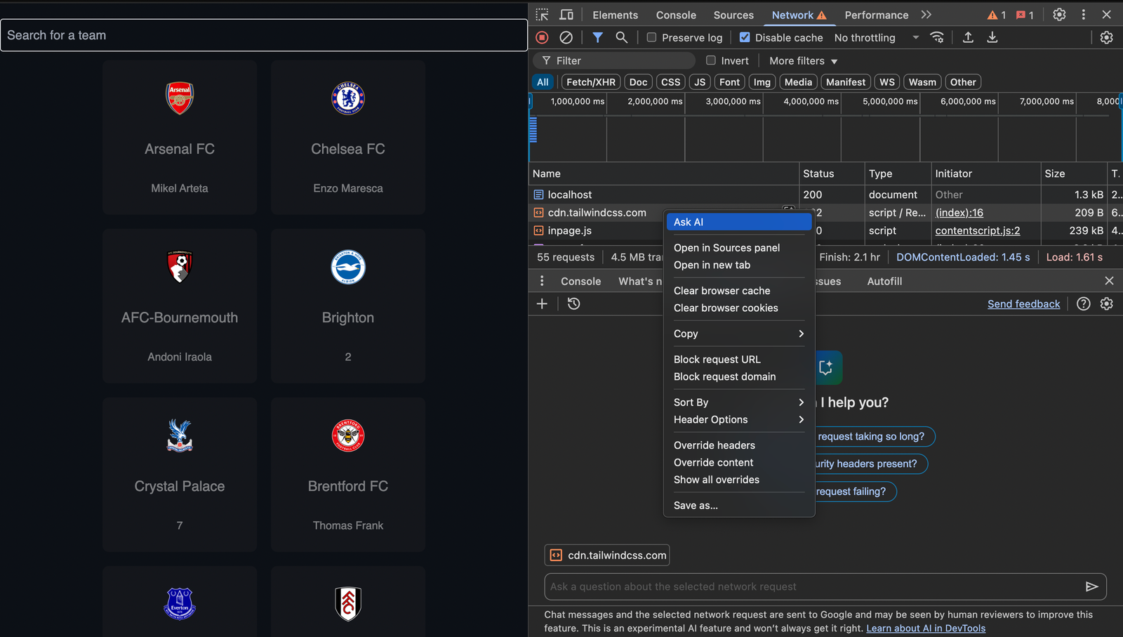 Network Request Debugging