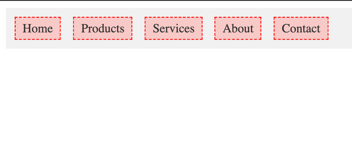 Clickable Area For Our Menu In Red Dashed Boxes