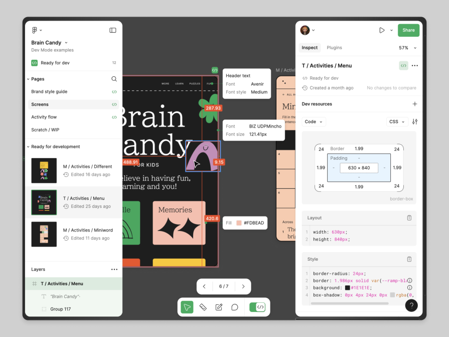 Figma Dev Mode