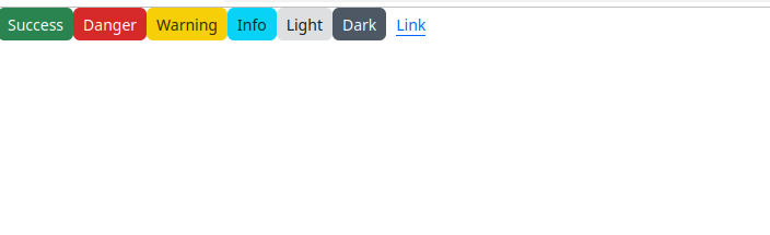A set of Bootstrap-style buttons rendered using the Halfmoon CSS framework, including success, warning, and link styles