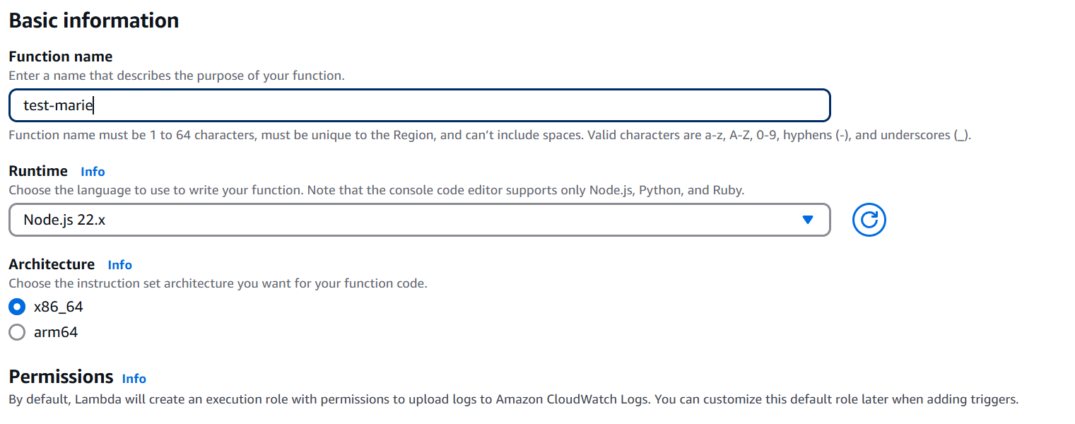 Lambda Creation