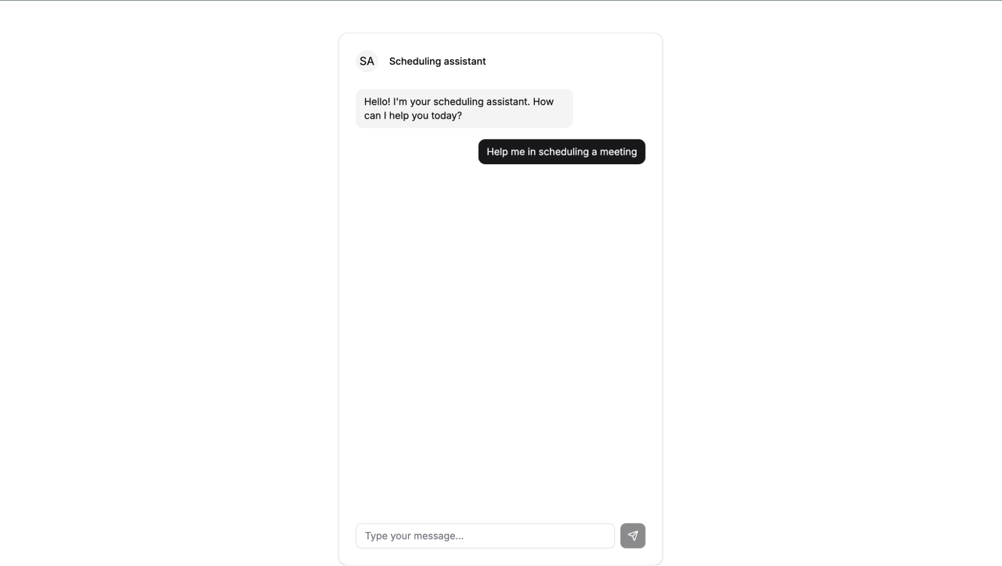 Scheduling Assistant Chatbot