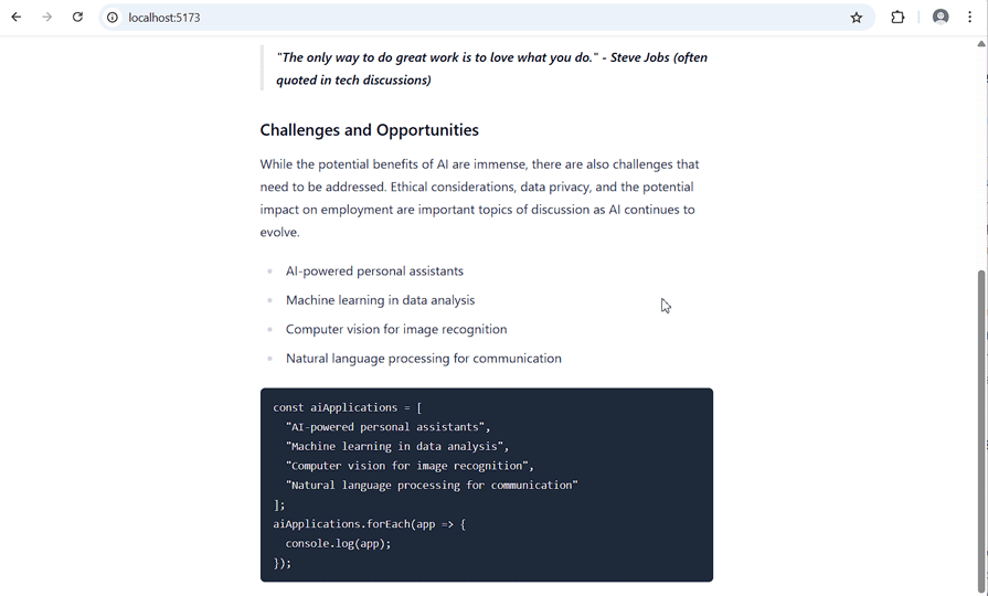 add the prose class to the same article element