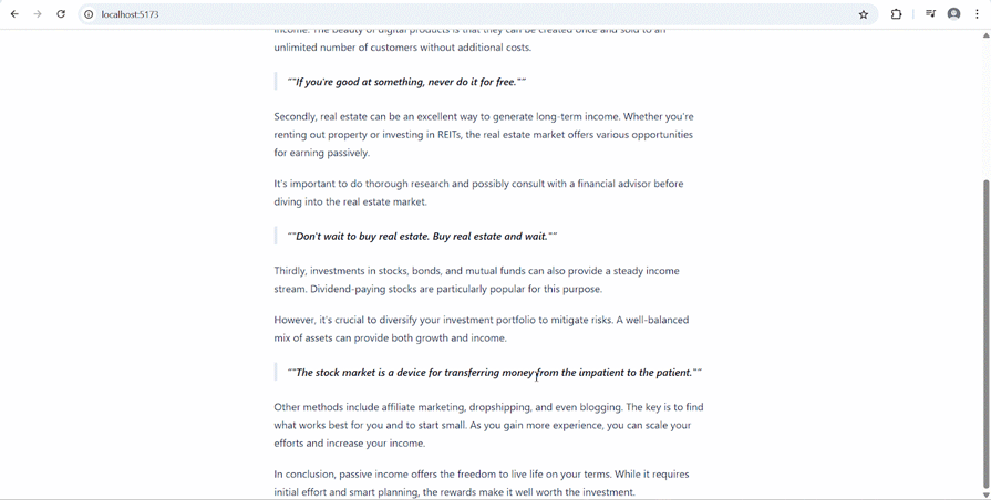 once you add the prose class to the wrapper element, it’ll get formatted automatically