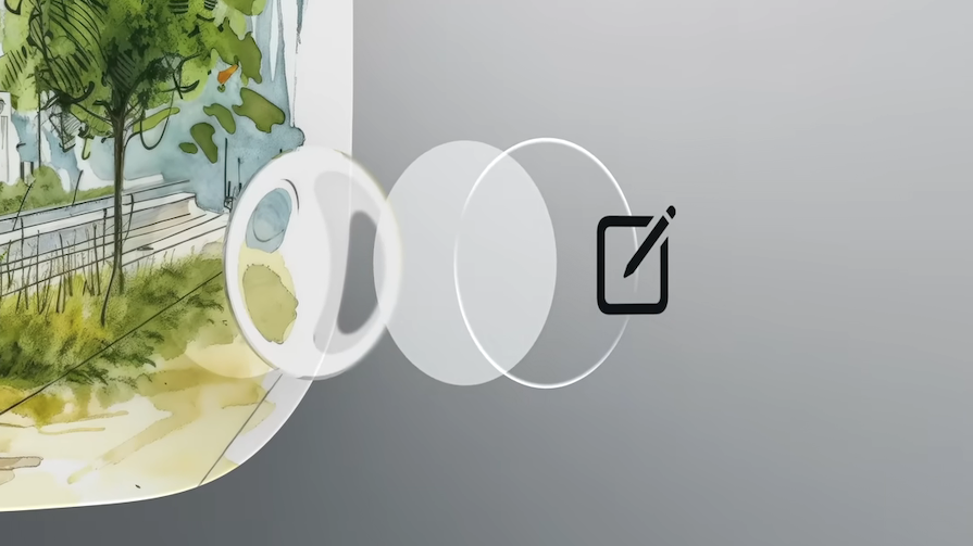 Sketched Example Of Thinking In Layers To Apply Liquid Glass Effect To Edit Button