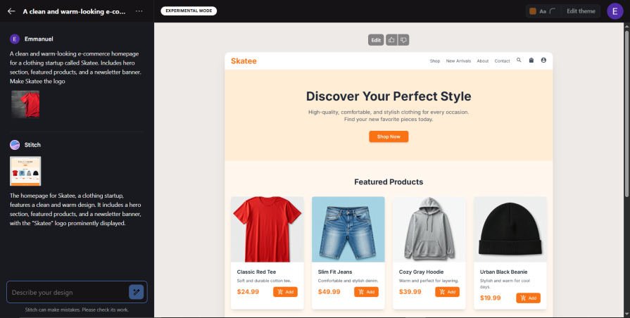 adding the t shirt pic to skatee website