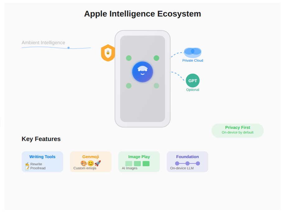 graphic of the apple intelligence ecosystem