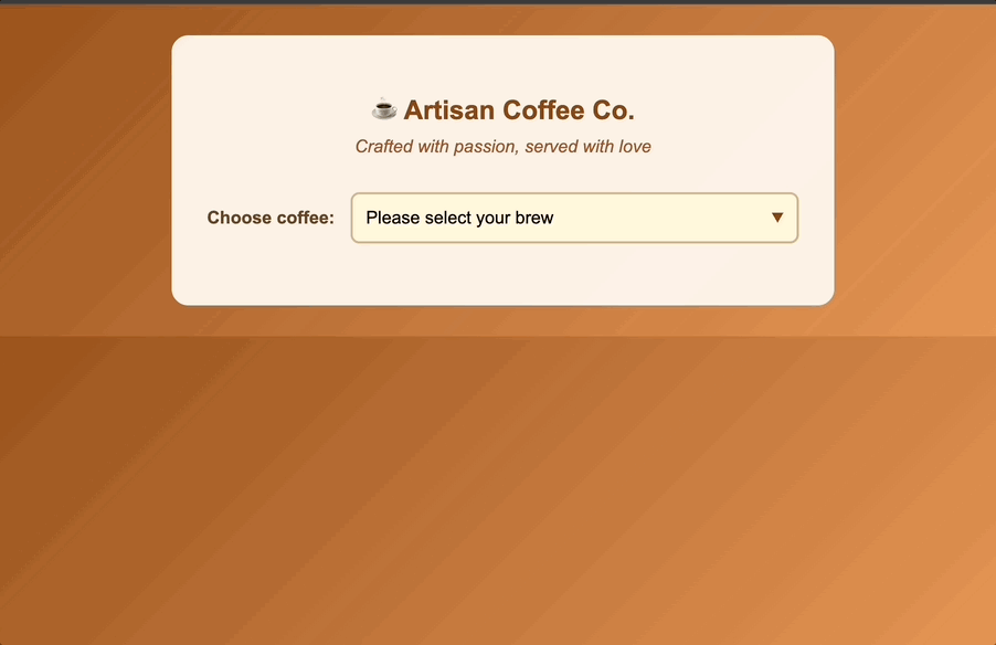 Demo App With A Dropdown Menu