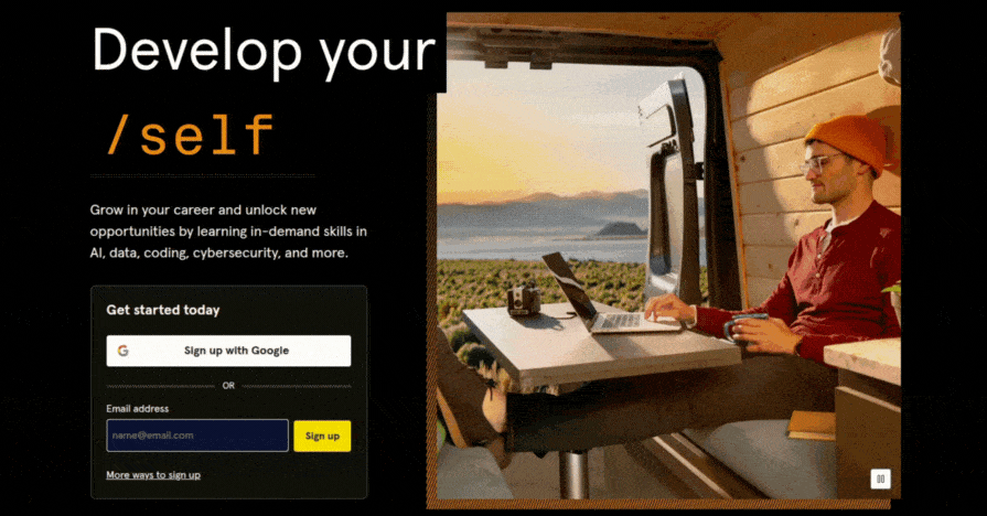 Typing Effect Hero Section