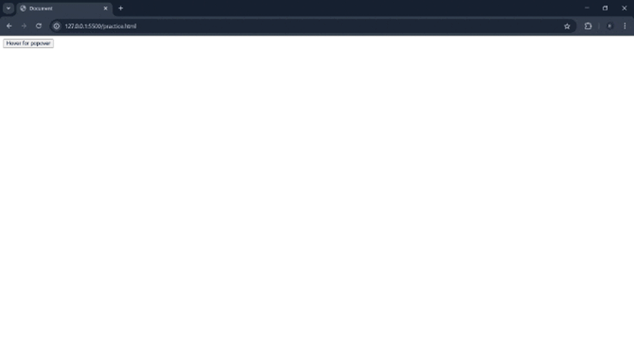 gif of popover API
